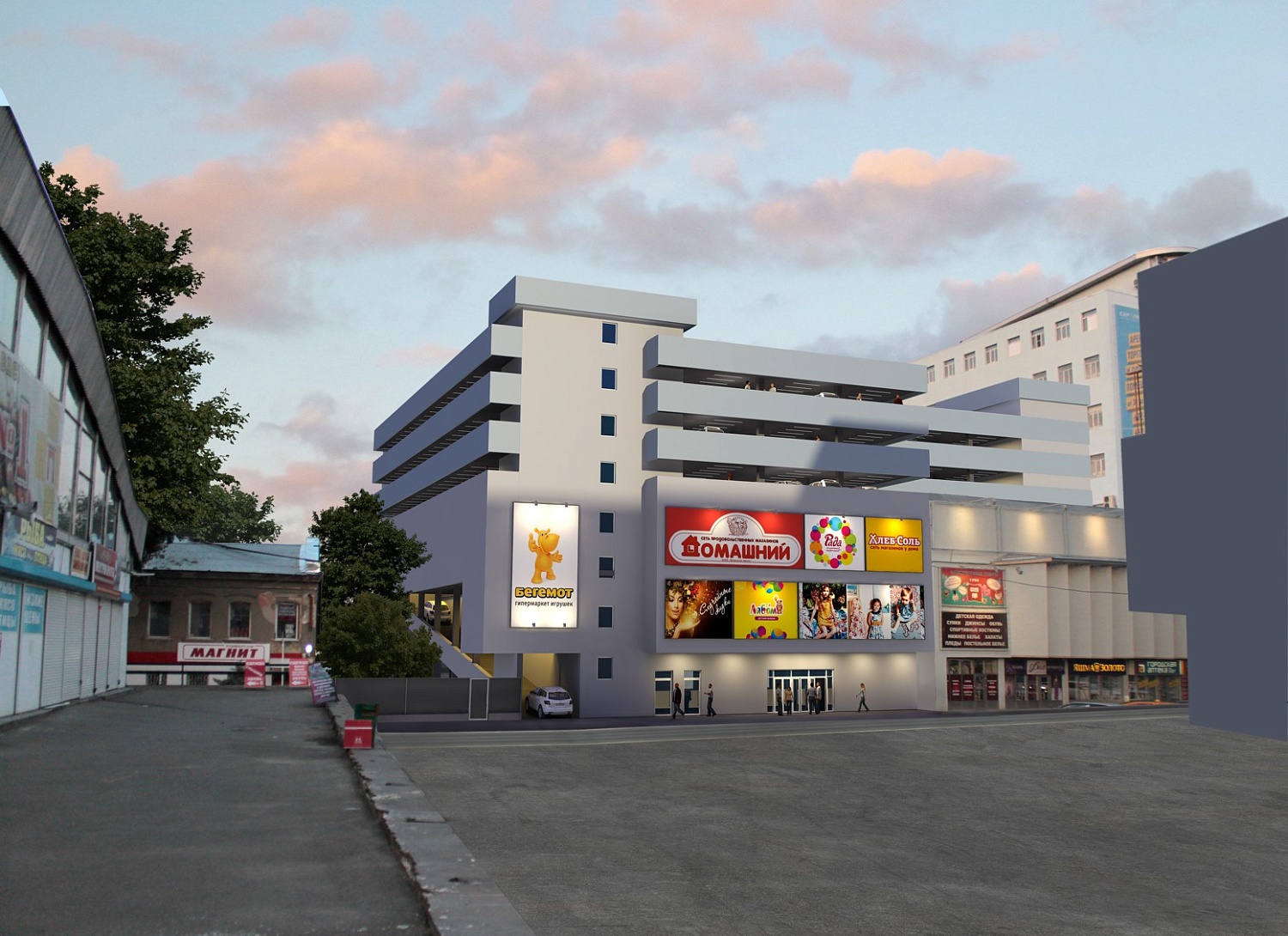 Многоуровневая автостоянка с нежилыми помещениями ул.Казачья 30, Ставрополь